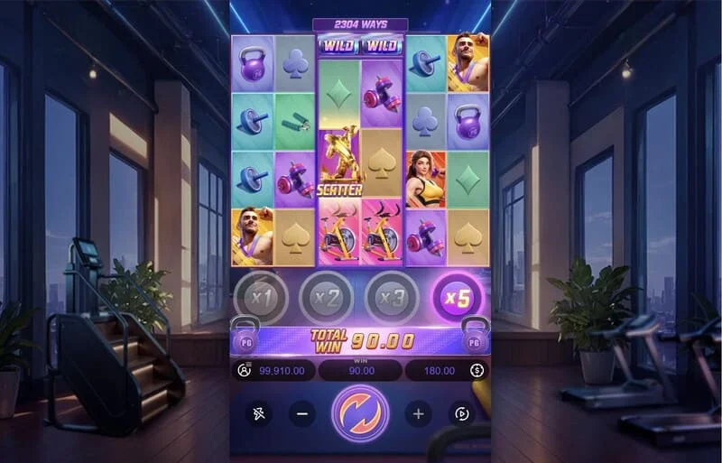 Mighty Mania — ძირითადი სათამაშო ეკრანი დაჯგუფებით 6x4